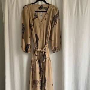 Ann Taylor tie waist maxi dress
